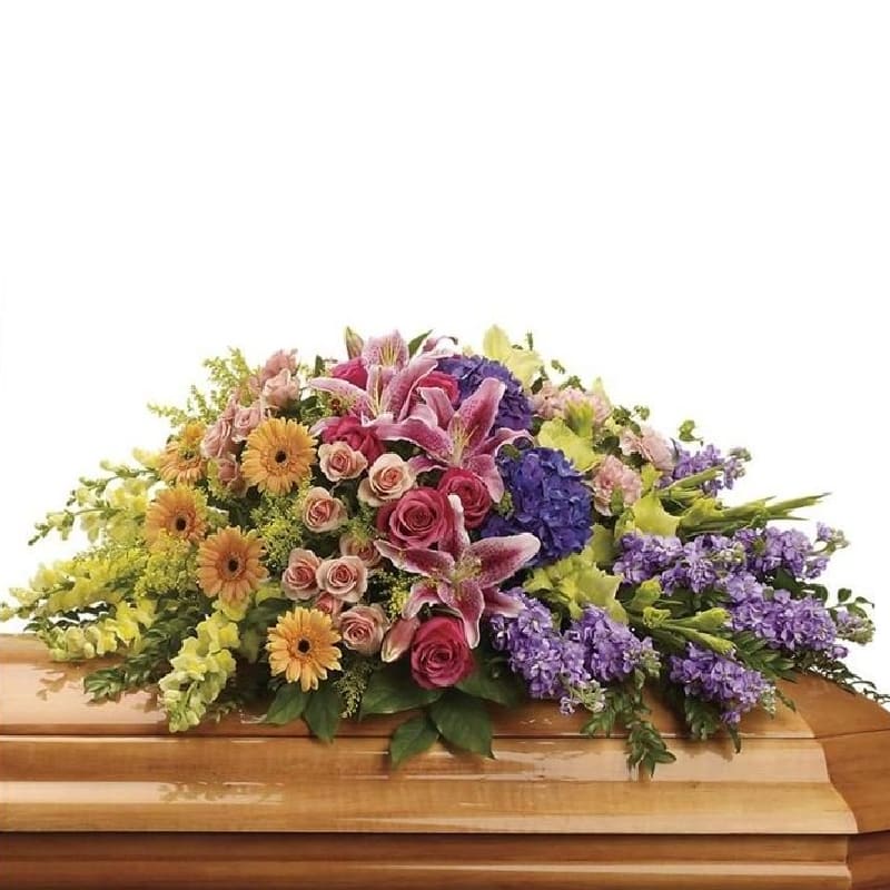 Mixed Pastel Casket Spray