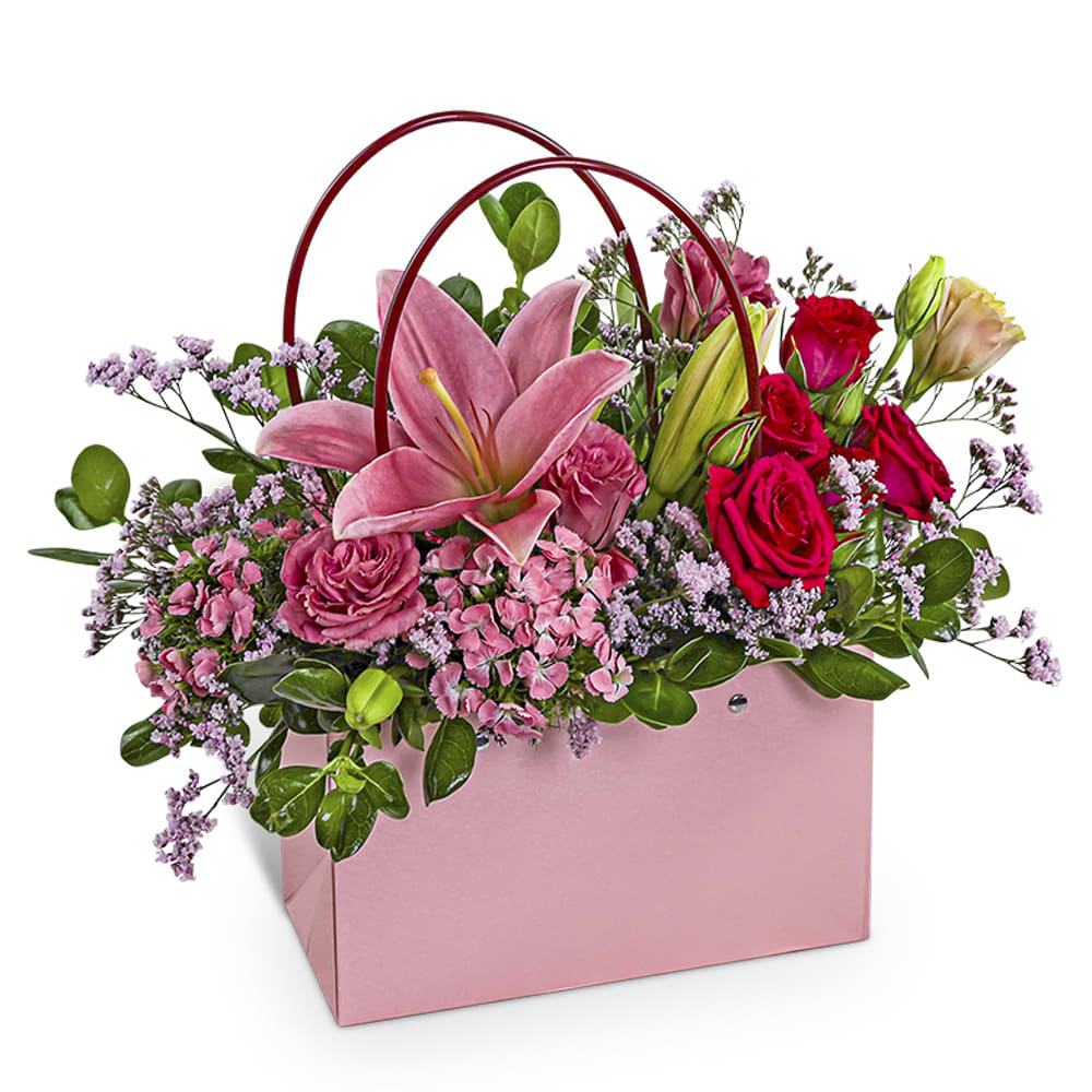 Flirty Petals Tote Flower Bouquet