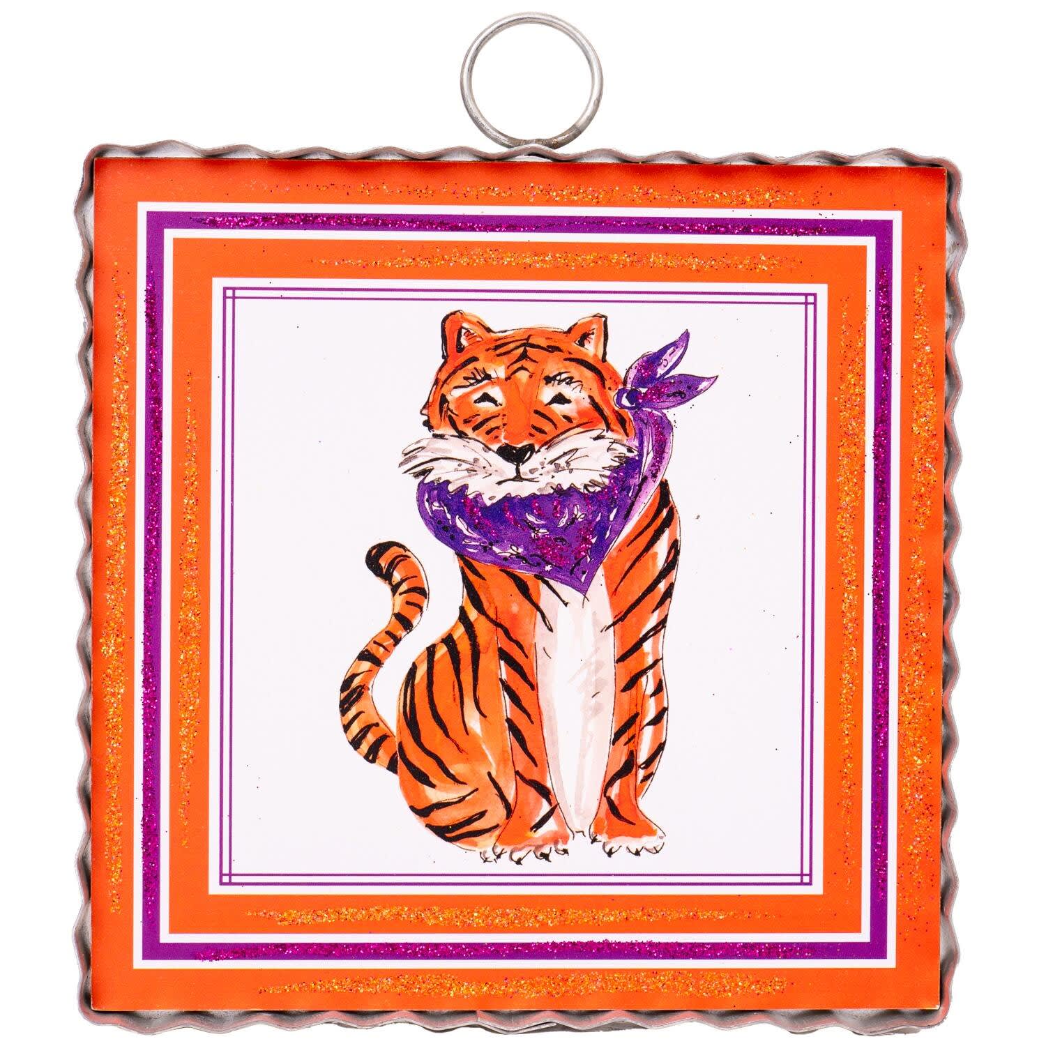 Mini Purple & Orange Tiger Print