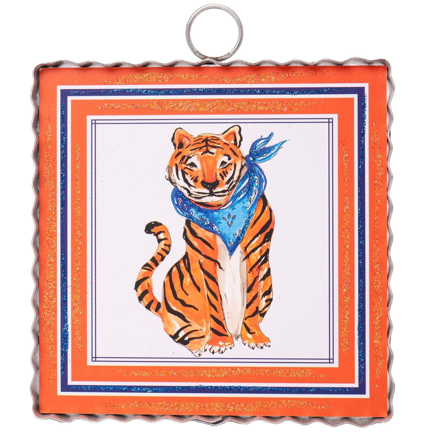 Mini Navy & Orange Tiger Prnt