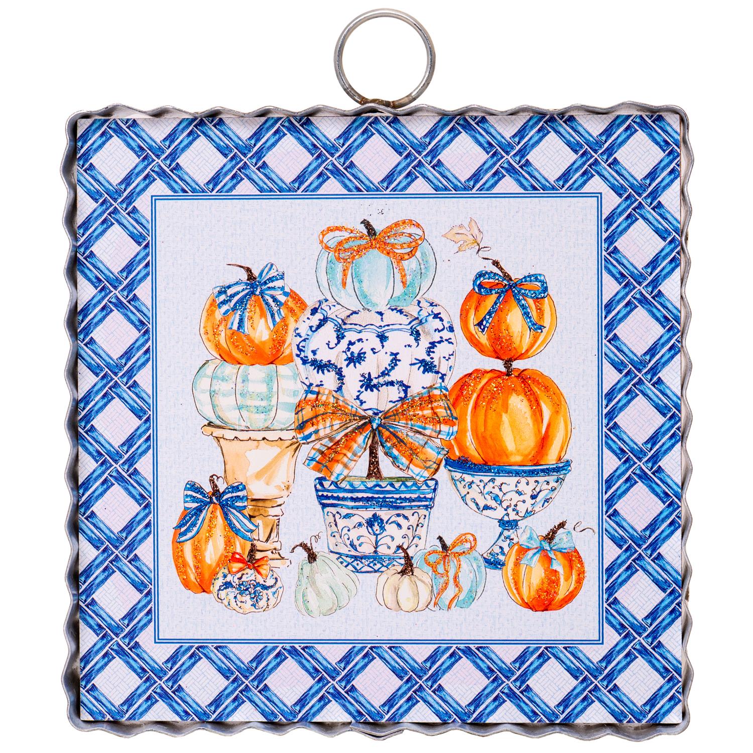 Mini Gallery Blue Pumpkin Topiary