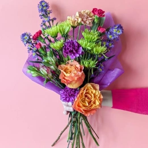 Colorful Collection Wrapped Bouquet