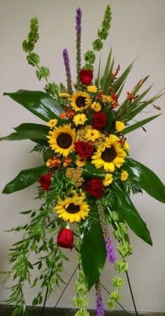 Harvest Bloom Standing Spray Flower Bouquet