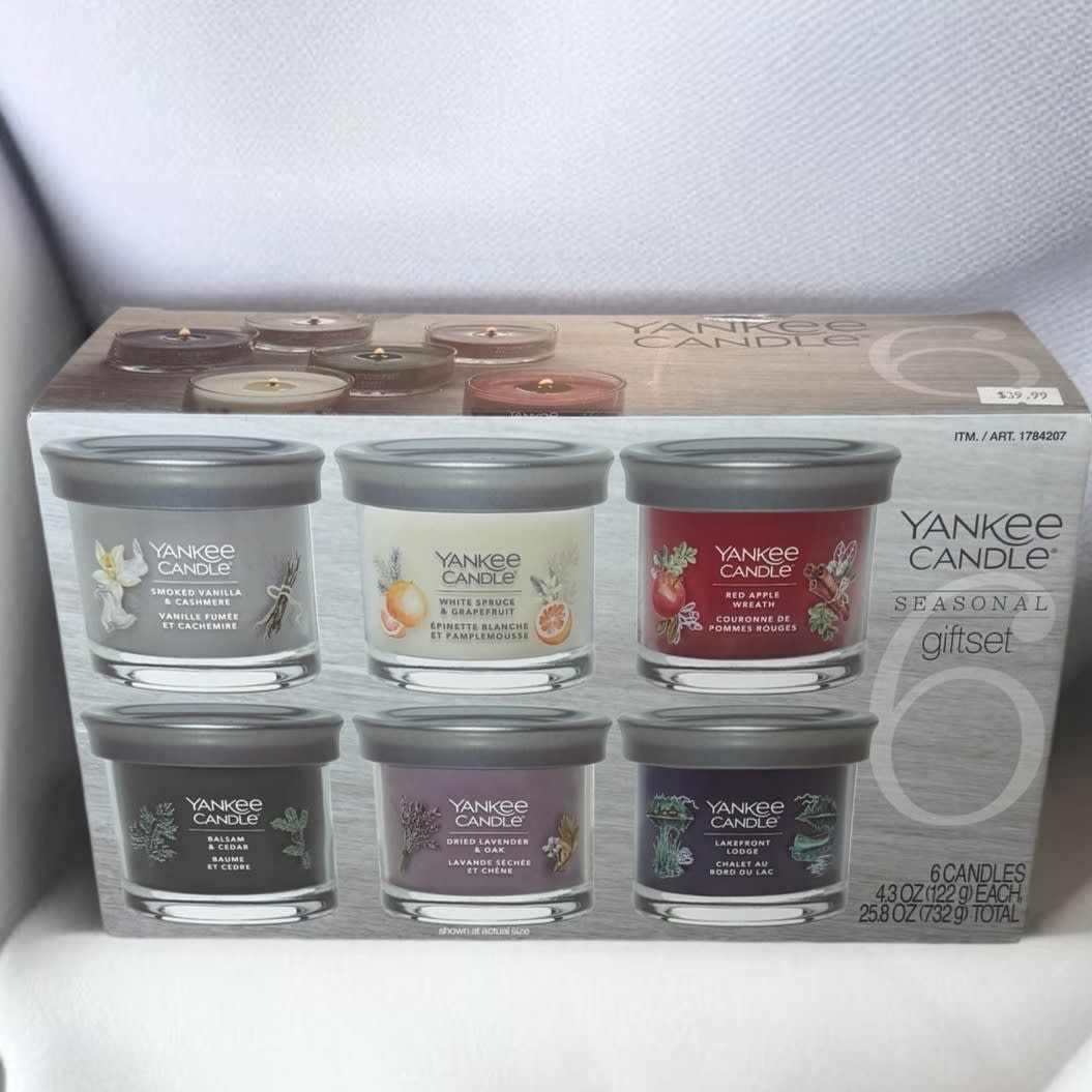 Yankee Candles Set of 6 Flower Bouquet