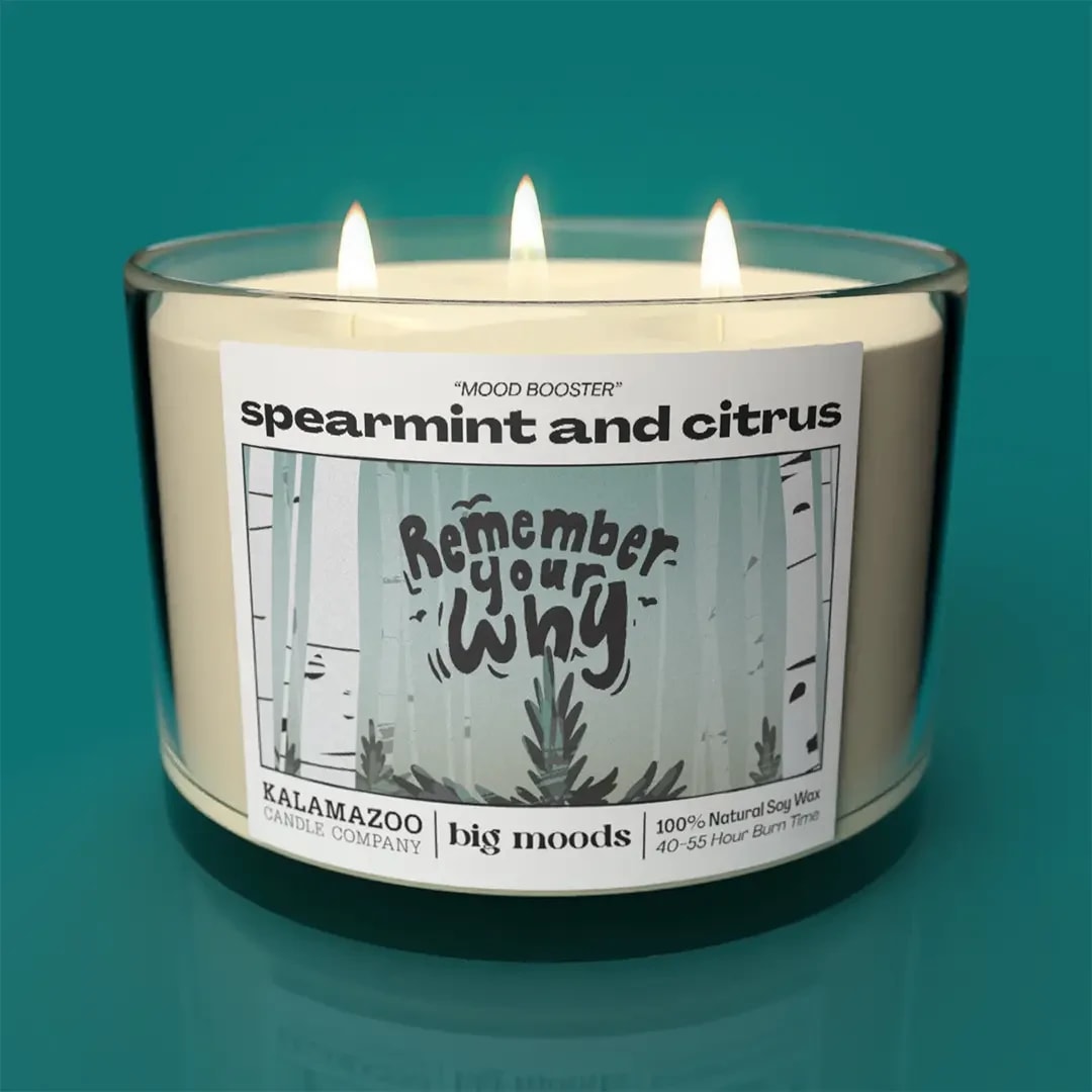 Remember Your Why 3-Wick Soy Candle - Mint & Citrus