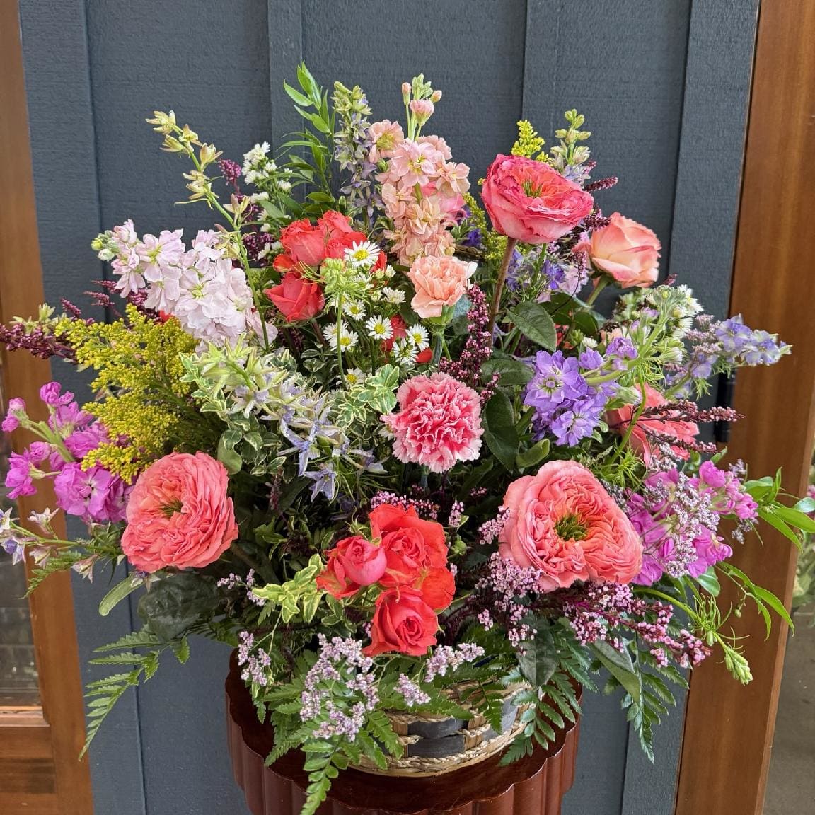 Wildflower Garden Basket Flower Bouquet