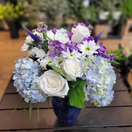 Blue Serenity Blooms Flower Bouquet