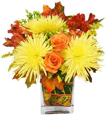 Windy Autumn Day Flower Bouquet