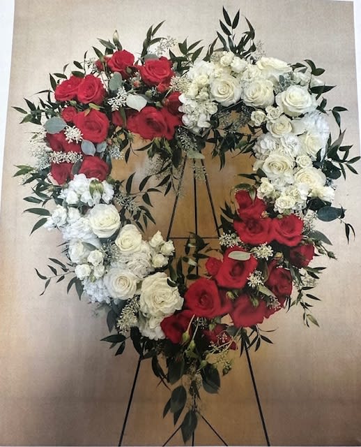 Heartfelt Sympathy Standing Spray Flower Bouquet