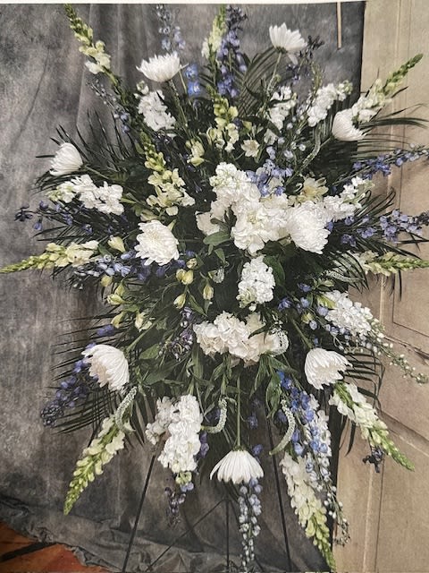 Peace and Prayers Standing Spray Flower Bouquet