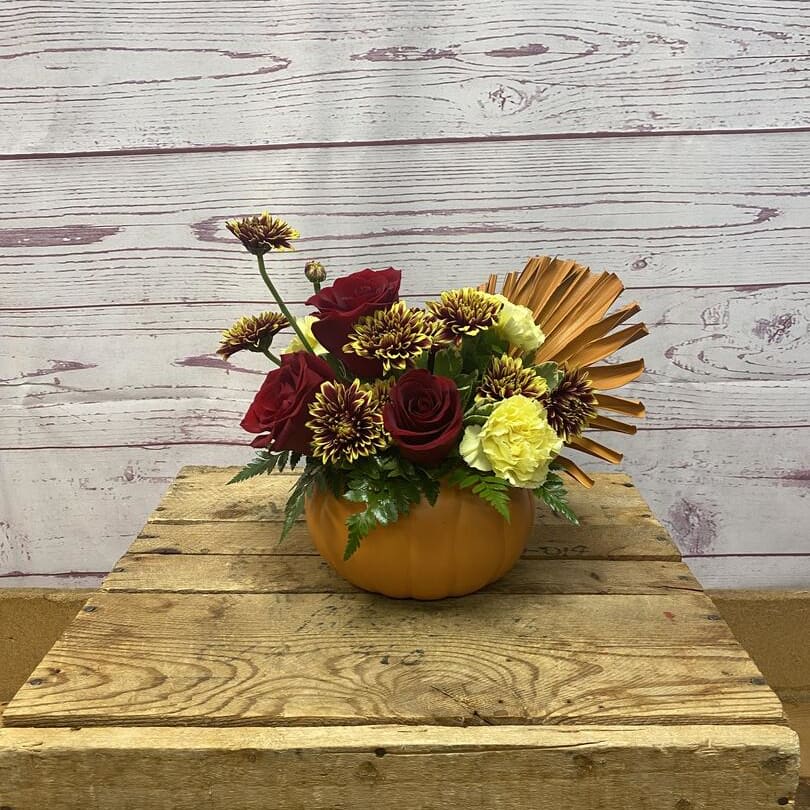 Gobble Till You Wobble Fresh Floral Centerpiece Flower Bouquet