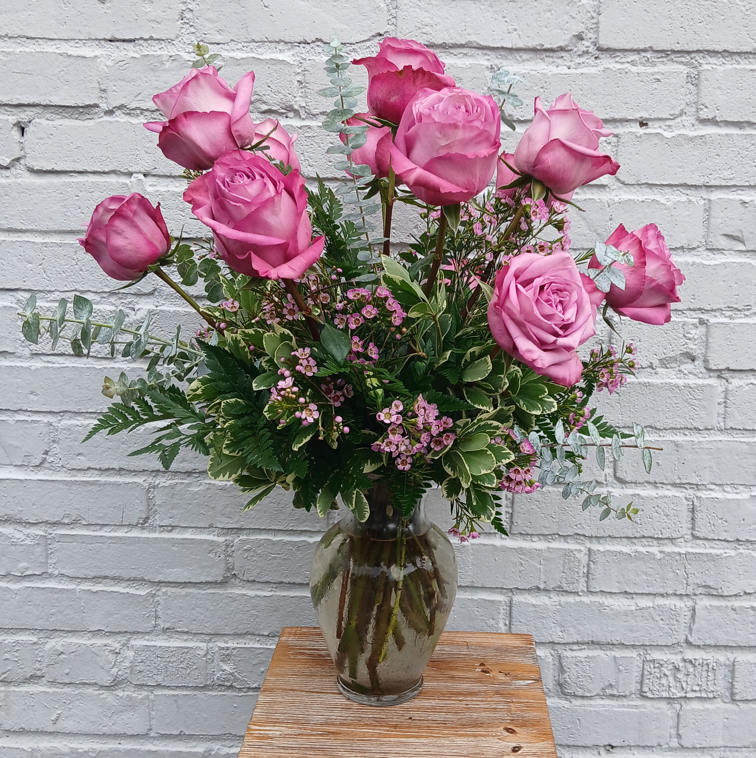 12 Lavender Roses Flower Bouquet