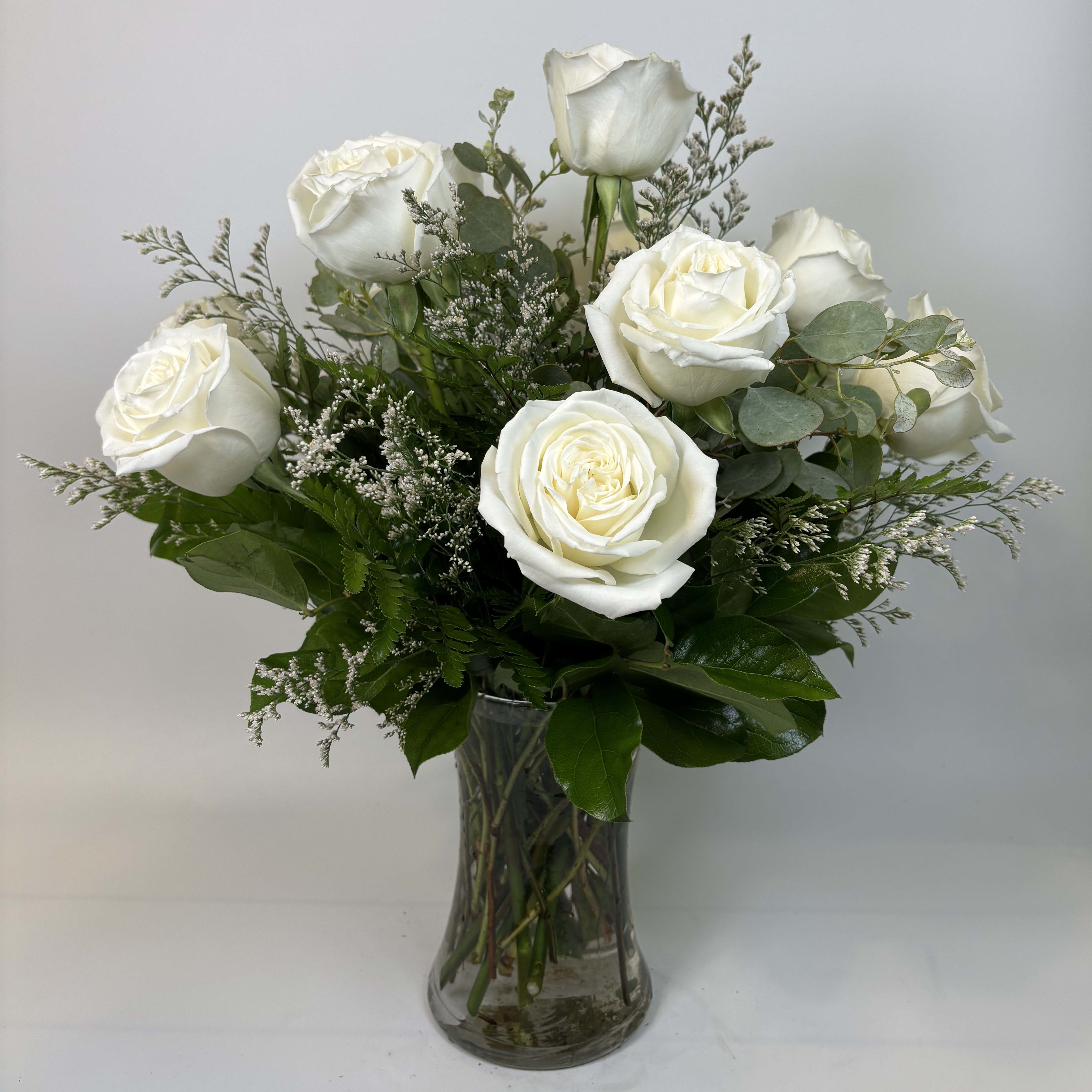 Dozen White Flower Bouquet