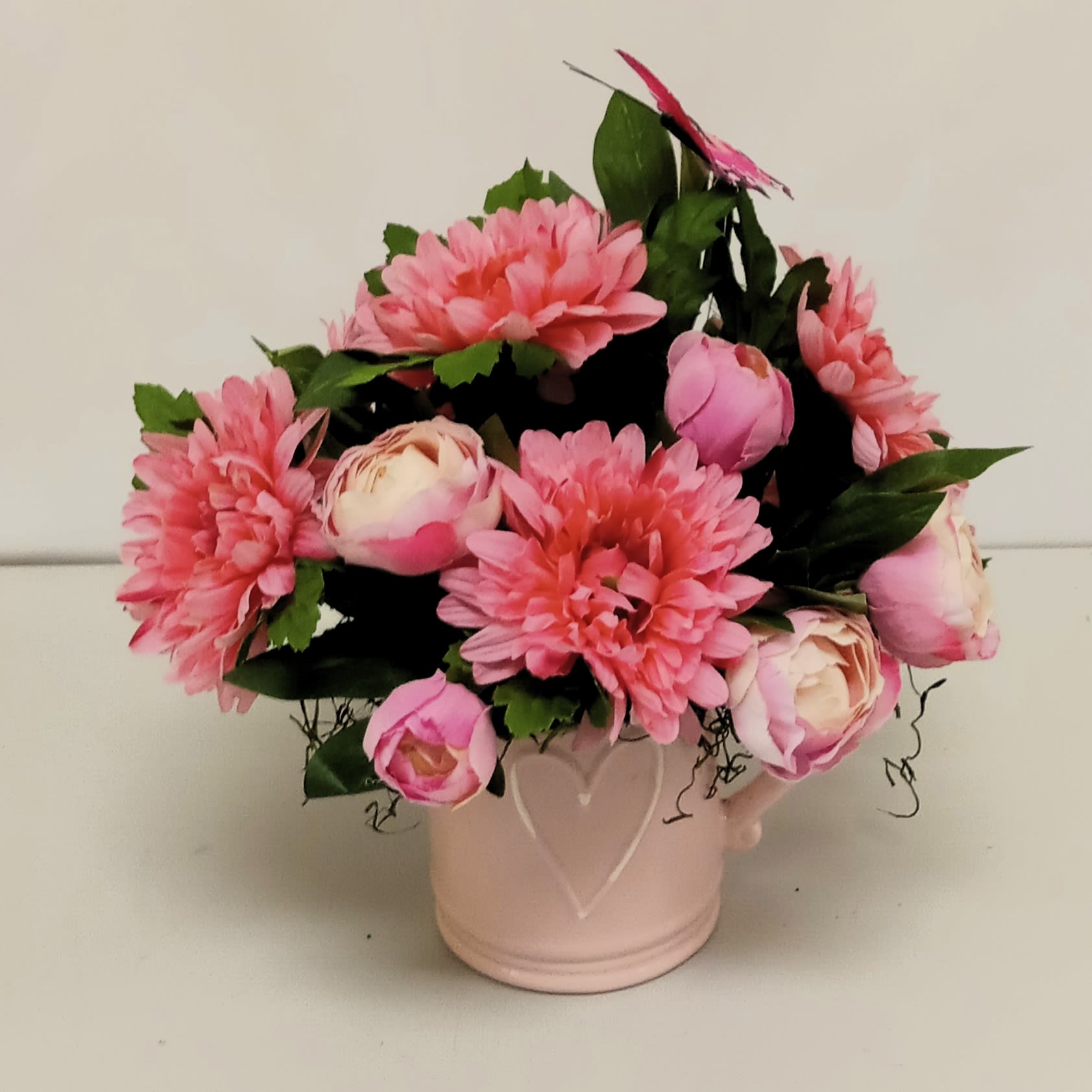 Sweet Pink Silk Flower Bouquet