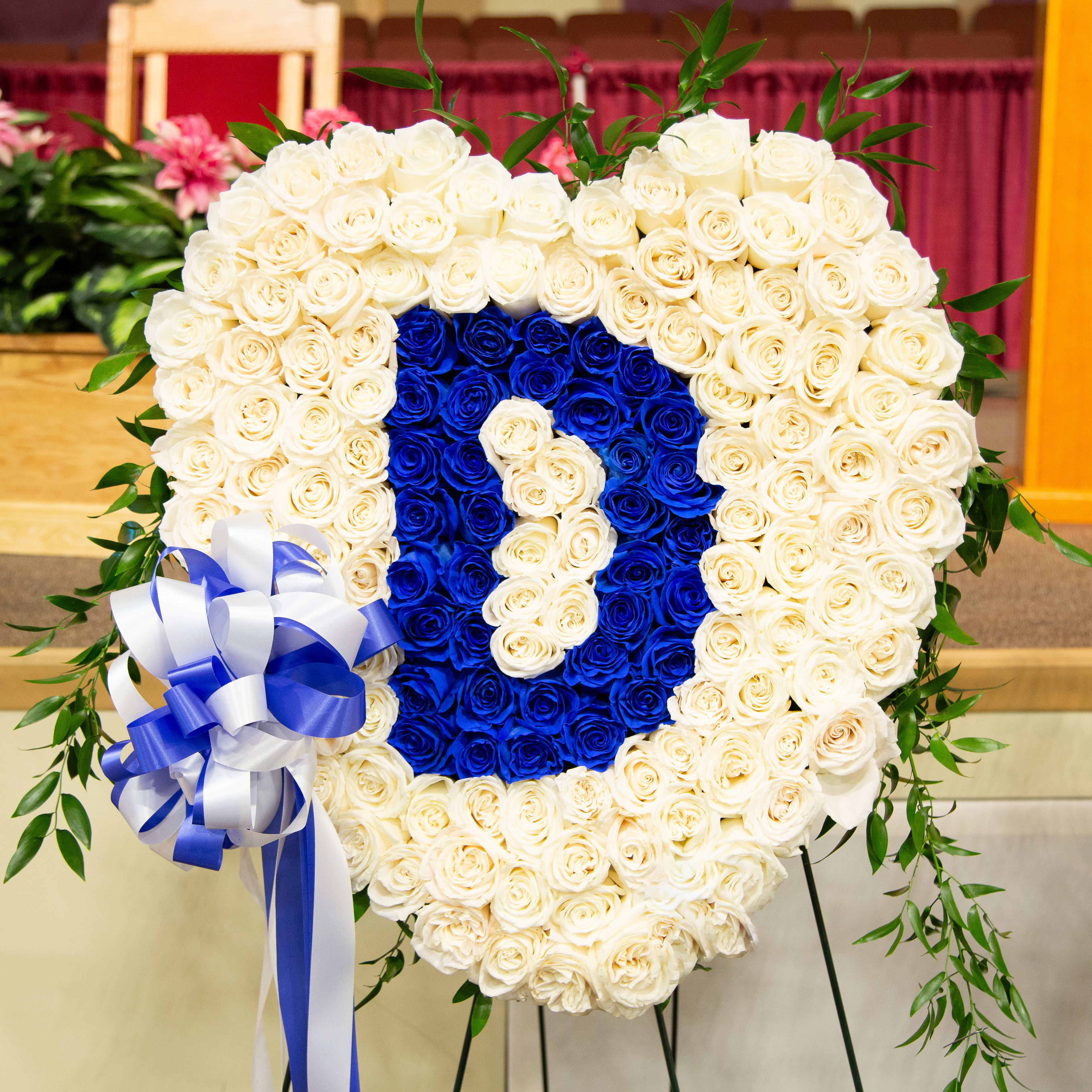 Custom Funeral Letter Flower Bouquet