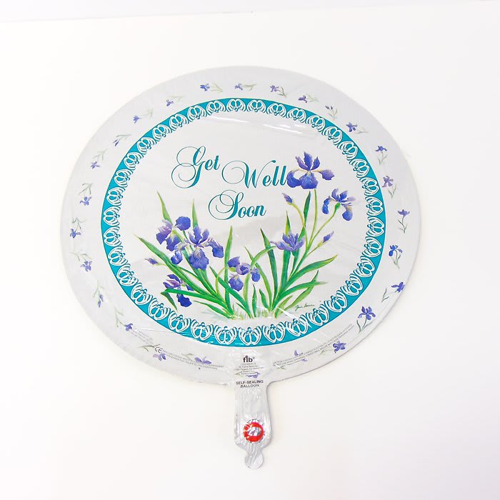 Get Well Soon-White & Iris Mylar