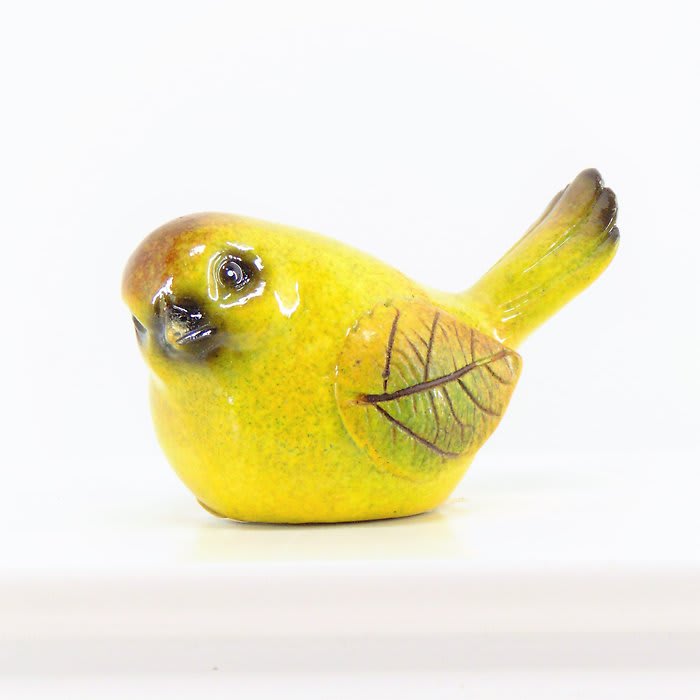 Mini Leaf Bird-Yellow Flower Bouquet