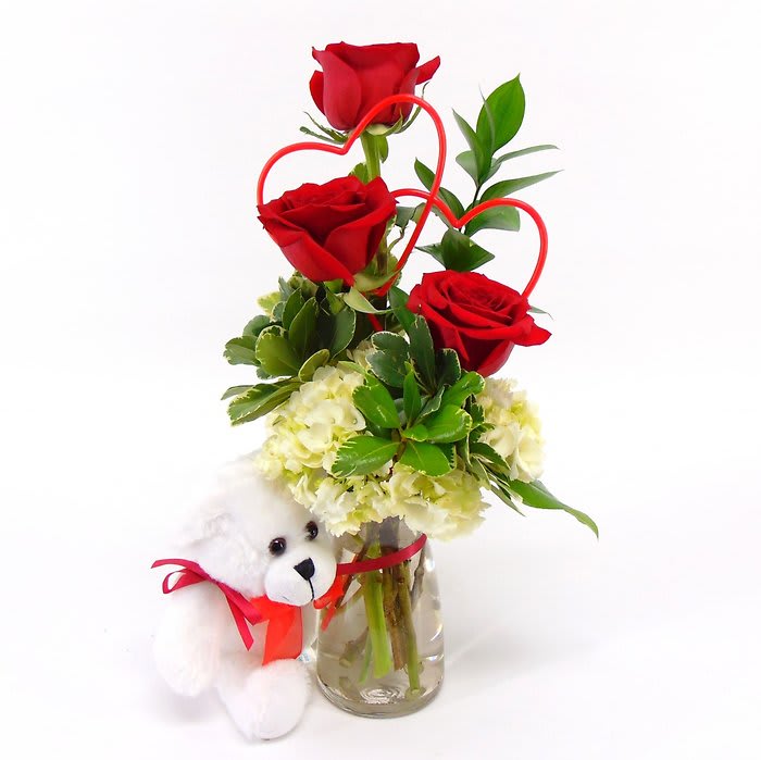 Hug & Hearts Flower Bouquet