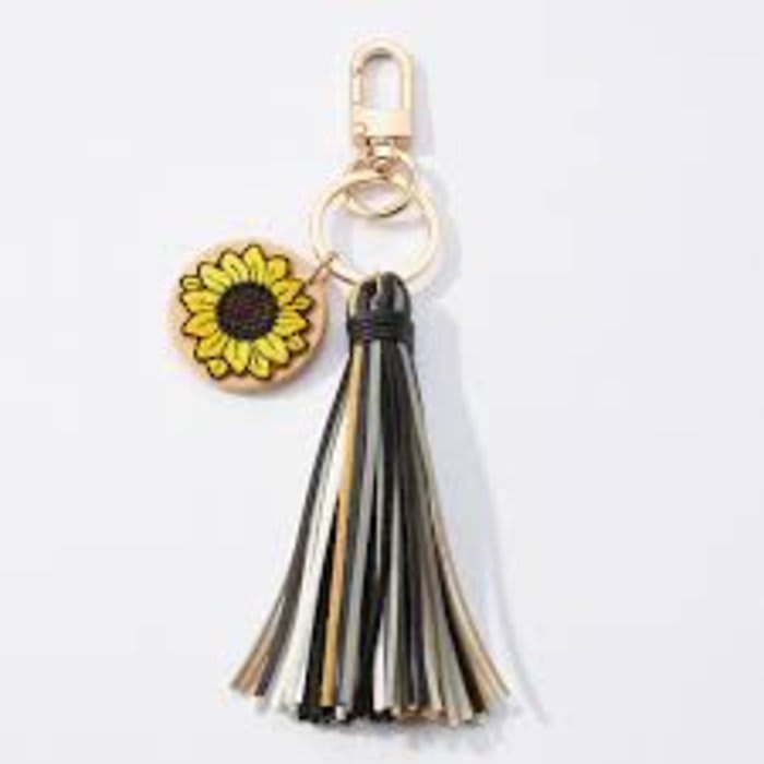 Sunflower Tassel Keychain