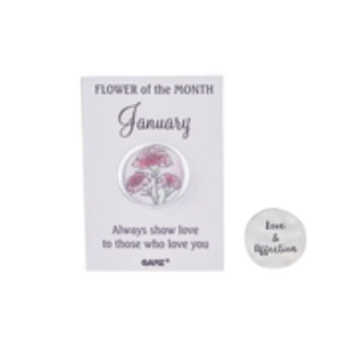 January Flower of the Month Token