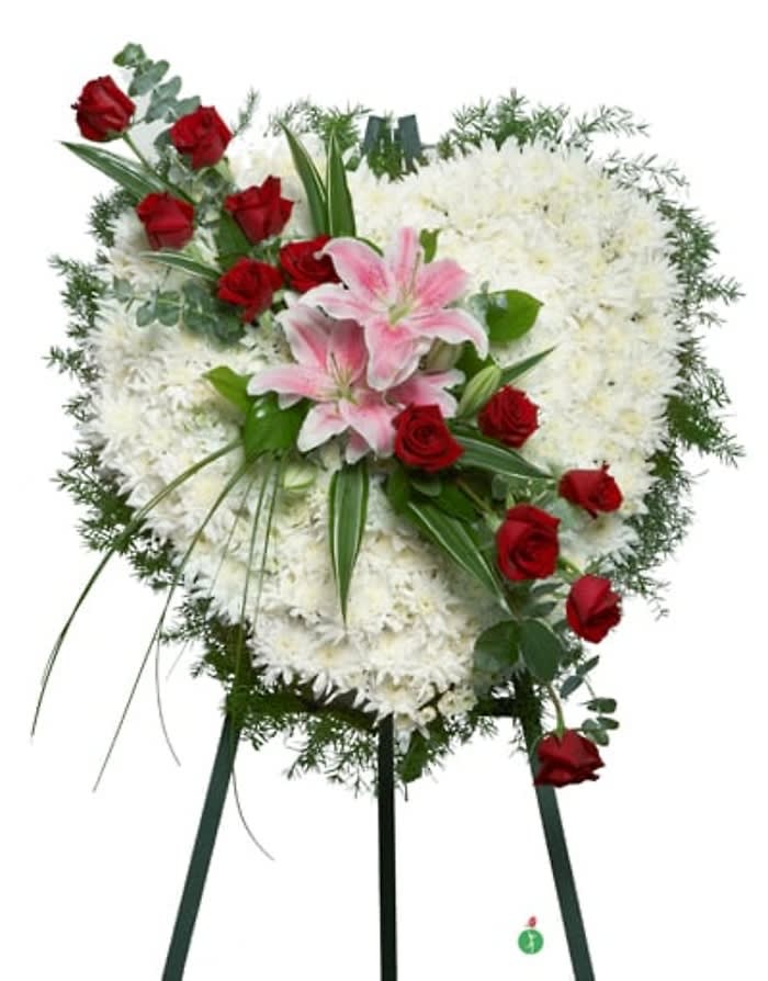 Heartfelt Farewell Heart Flower Bouquet