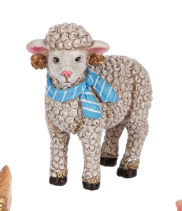 Funny Sheep Figurine Flower Bouquet
