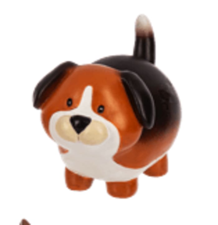 Dog Figurine Flower Bouquet