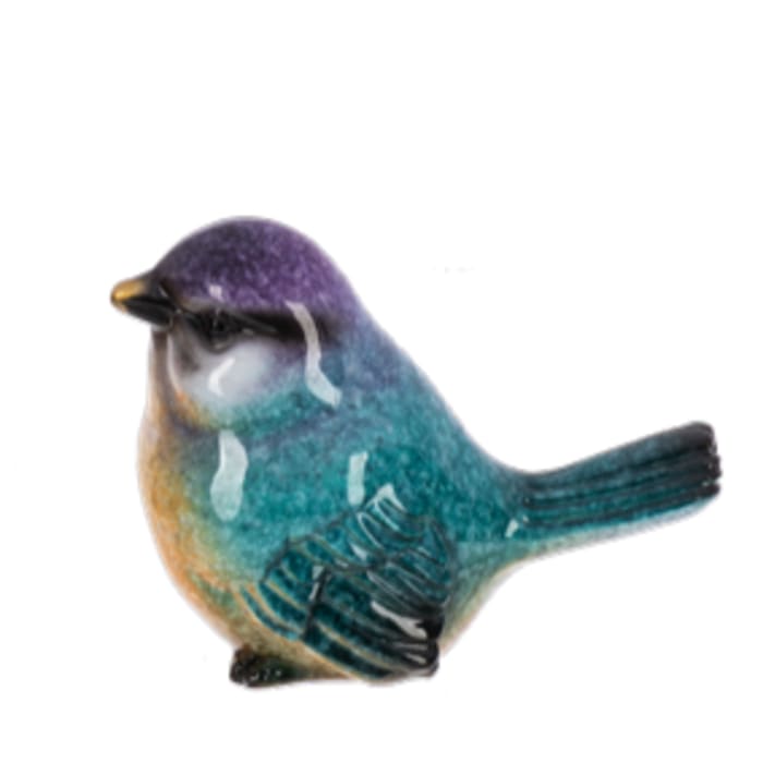 Sunshine Garden Bird-Blue Flower Bouquet