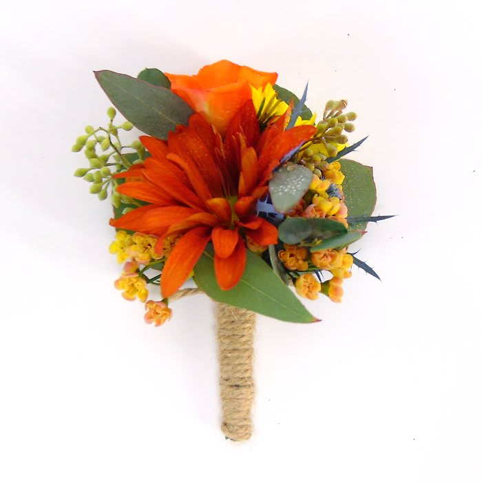 Multi-Flower & Color Boutonniere Flower Bouquet