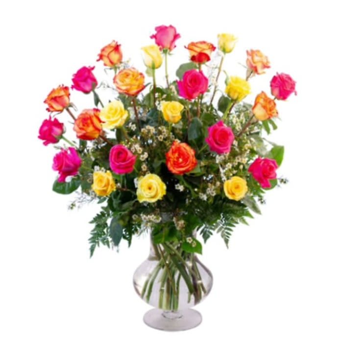 Two Dozen Rose Medley Flower Bouquet