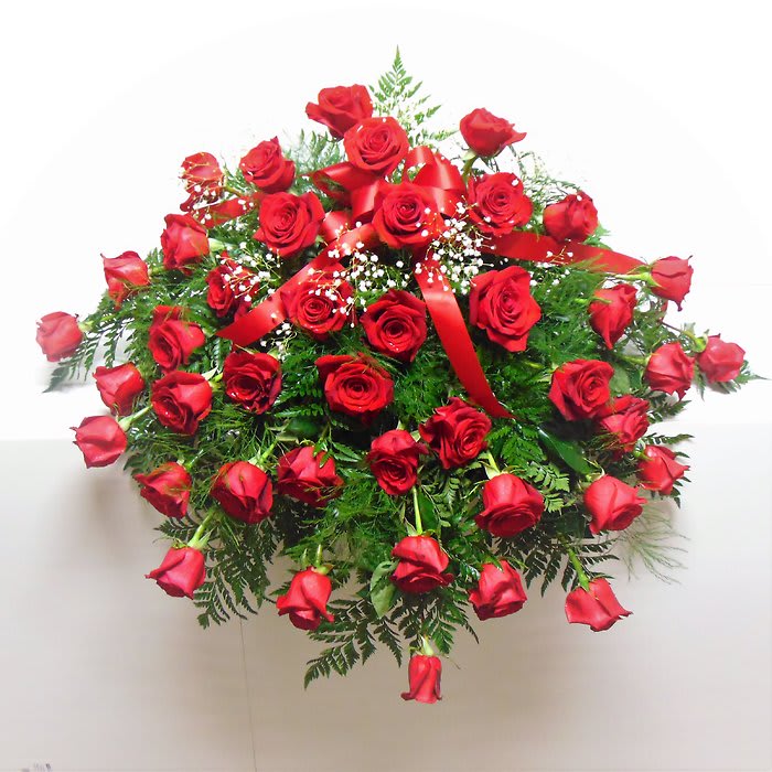 Forever in Our Hearts Casket Spray Flower Bouquet