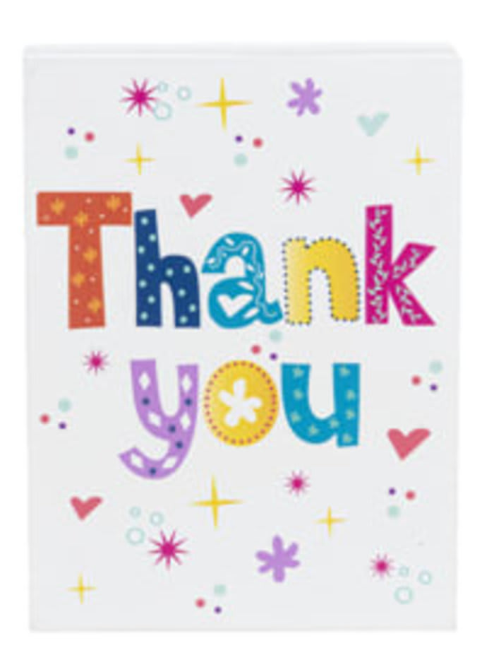 Block Talk Greeting Card - Thank you!