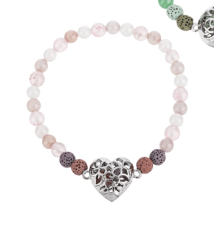 Aromatherapy Lava Beads Bracelet-Heart