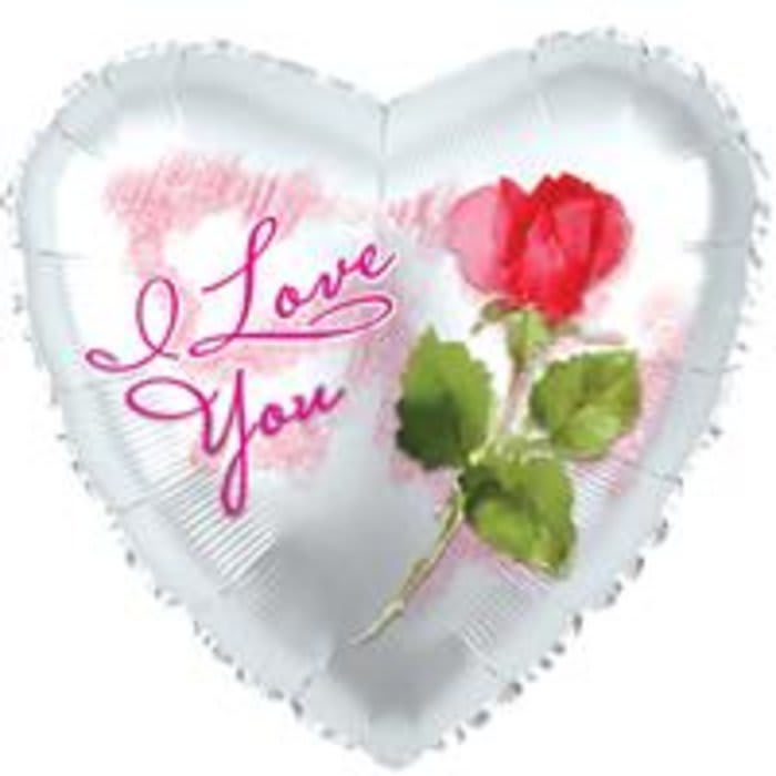 I Love You Rose Mylar Balloon