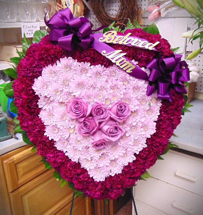 Lavender Love Heart Flower Bouquet