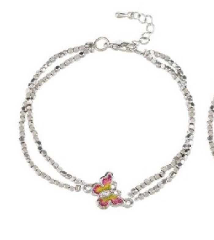 Butterfly Bracelet-Burgundy/Yellow Flower Bouquet