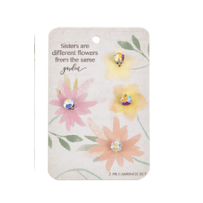 Sisters are different flowers from the same, Earring Set