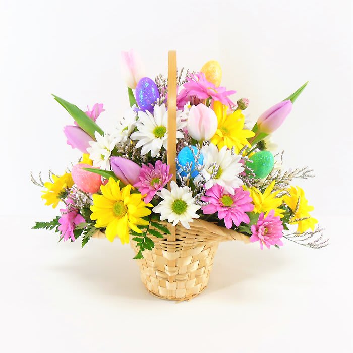 Egg-xtra Special Basket Bouquet Flower Bouquet