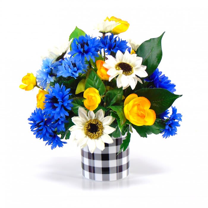 Plaid and Posey Silk Design