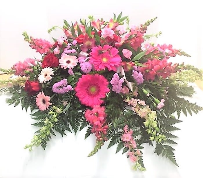 Pink Paradise Casket Spray