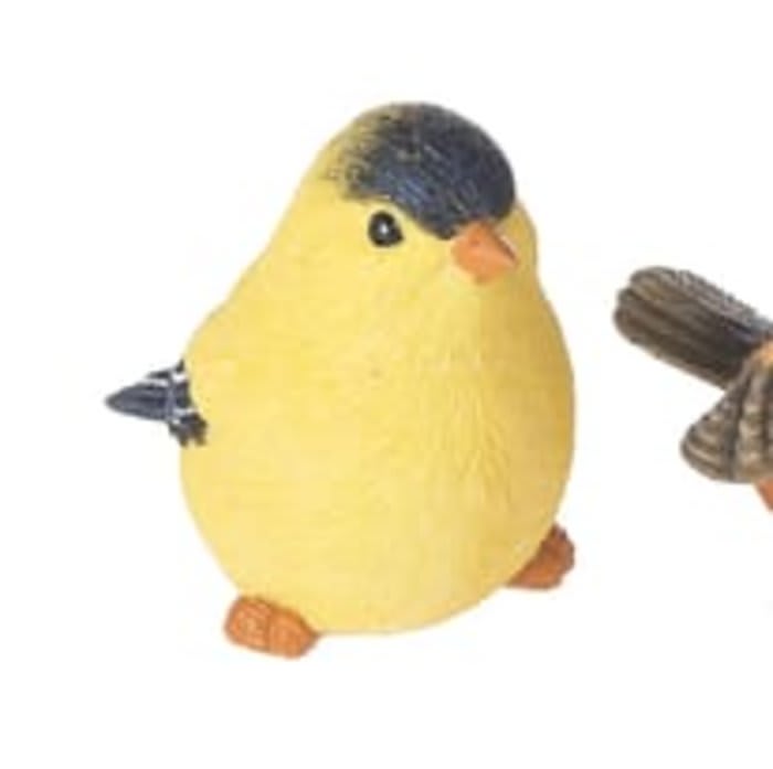 Goldfinch Figurine Flower Bouquet