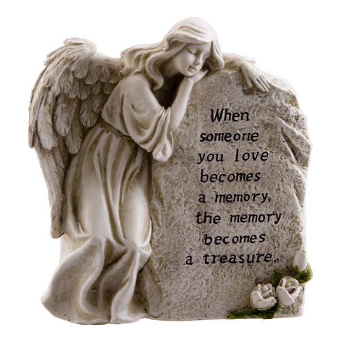 Memory Becomes a Treasure Angel Memorial Stone