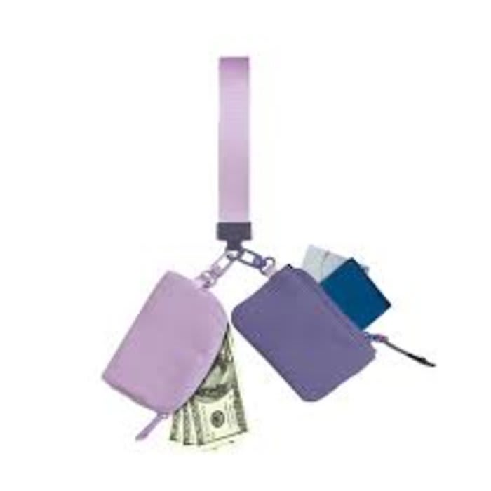 Dual Lavender/Purple Purse Key Chain Flower Bouquet