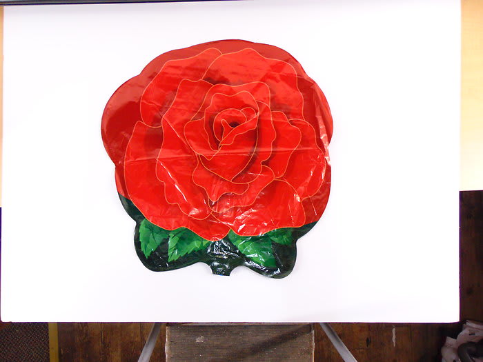 Red Rose Mylar Balloon