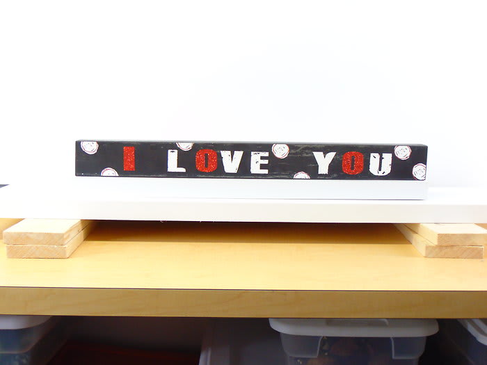 I Love You Shelf Sitter Sign