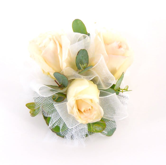 Blush Spray Rose Wrist Corsage Flower Bouquet