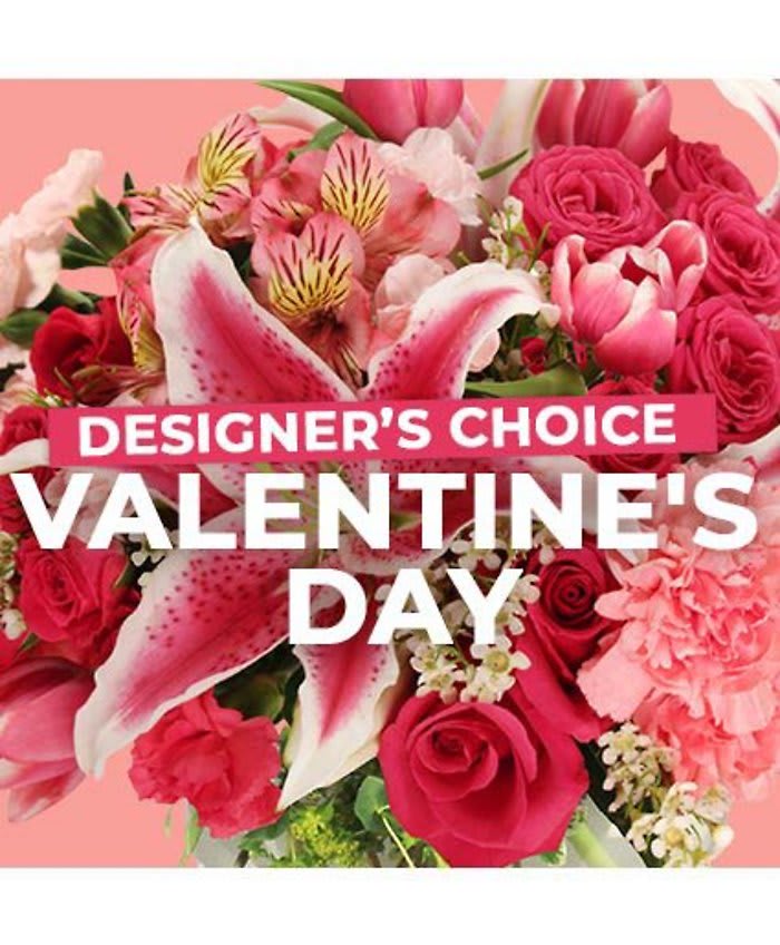 Valentine's Day Designers Choice Vase Arrangement Flower Bouquet