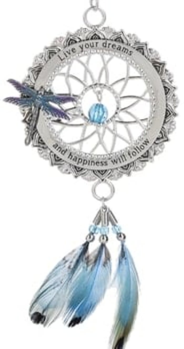 LIve your dreams and happiness will follow dragonfly dreamcather