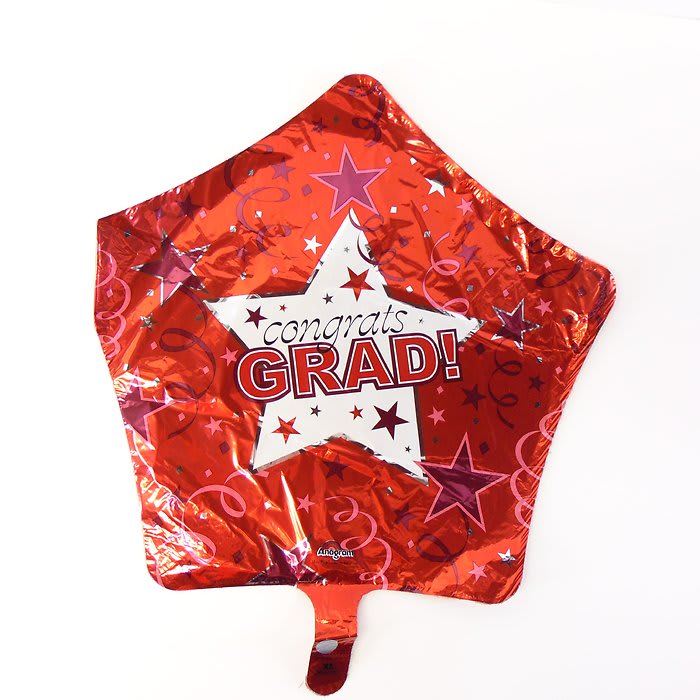 Congrats Red Mylar Balloon