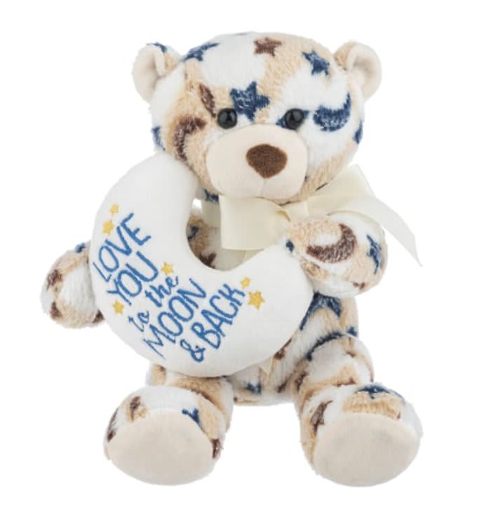 Love U to the Moon Bear Flower Bouquet